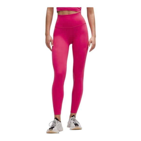 Lululemon Wunder Train High-Rise Tight with Pockets 25" Raspberry Coulis Size 4 - Picture 1 of 3